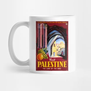 Vintage Travel Poster Visit Palestine Mug